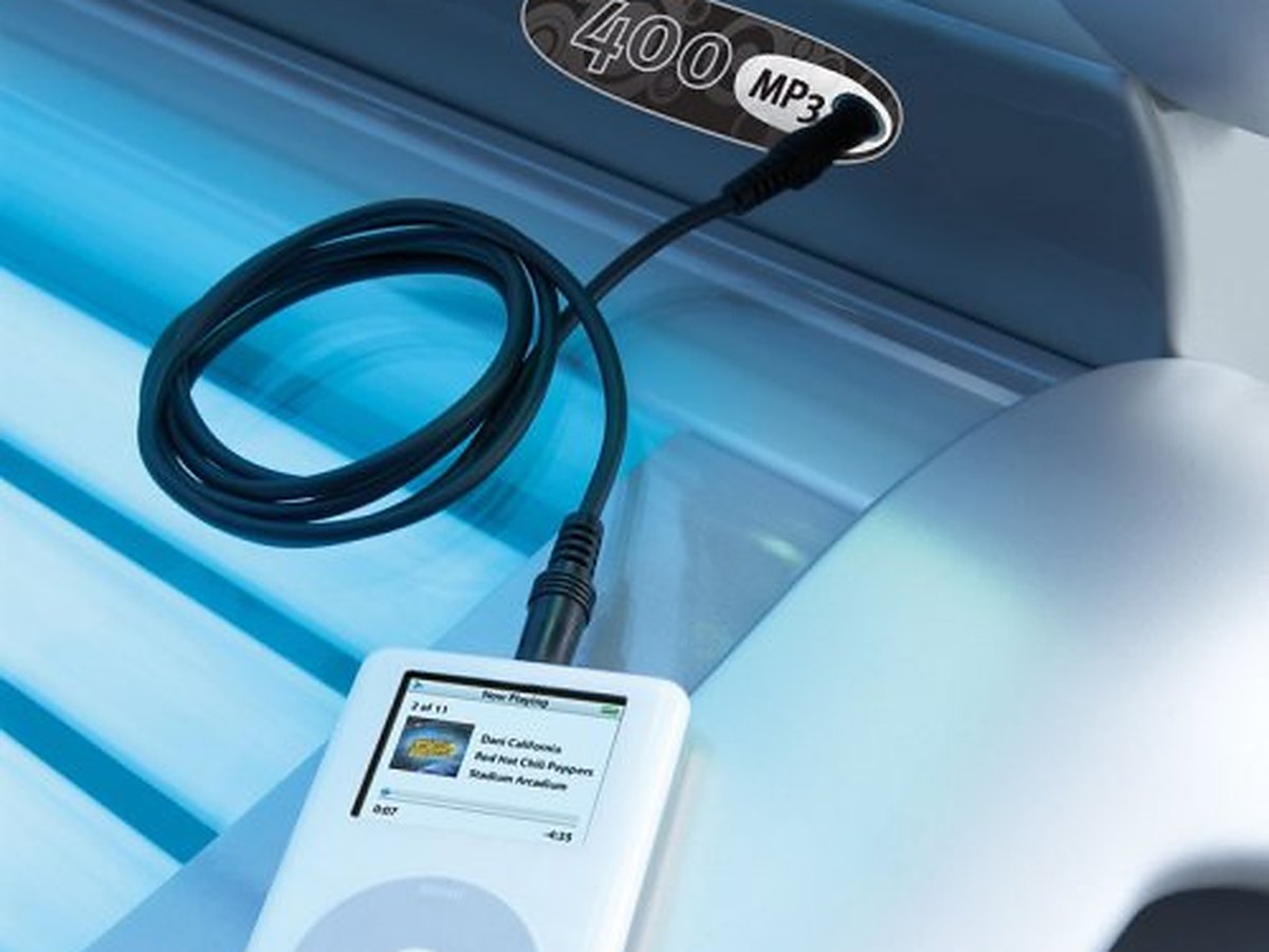MP3-aansluiting in de zonnebank